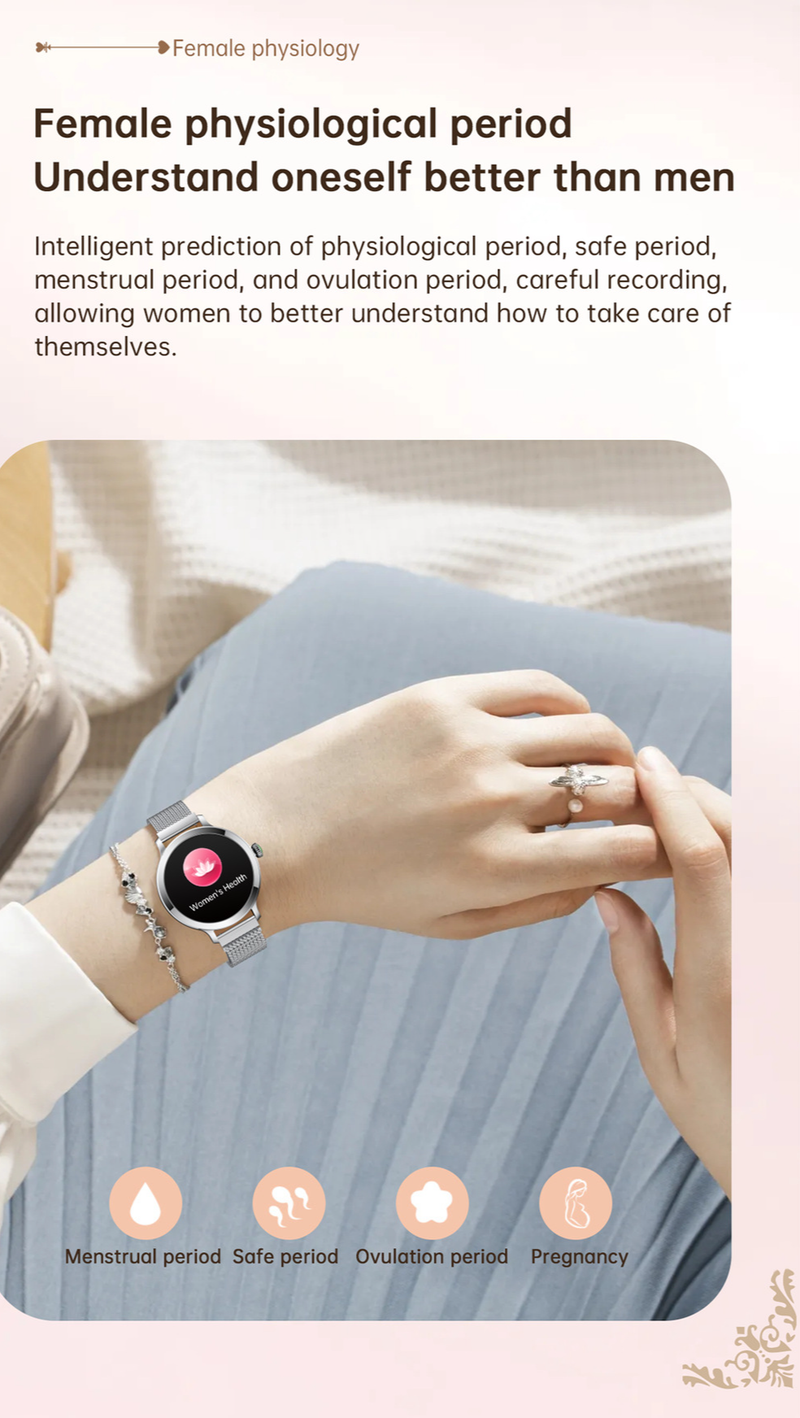 NX7 Smart Watch New AMOLED Bluetooth Call Heart Rate Blood Pressure Blood Oxygen Health Monitoring Multi Sports Women_voghion.com