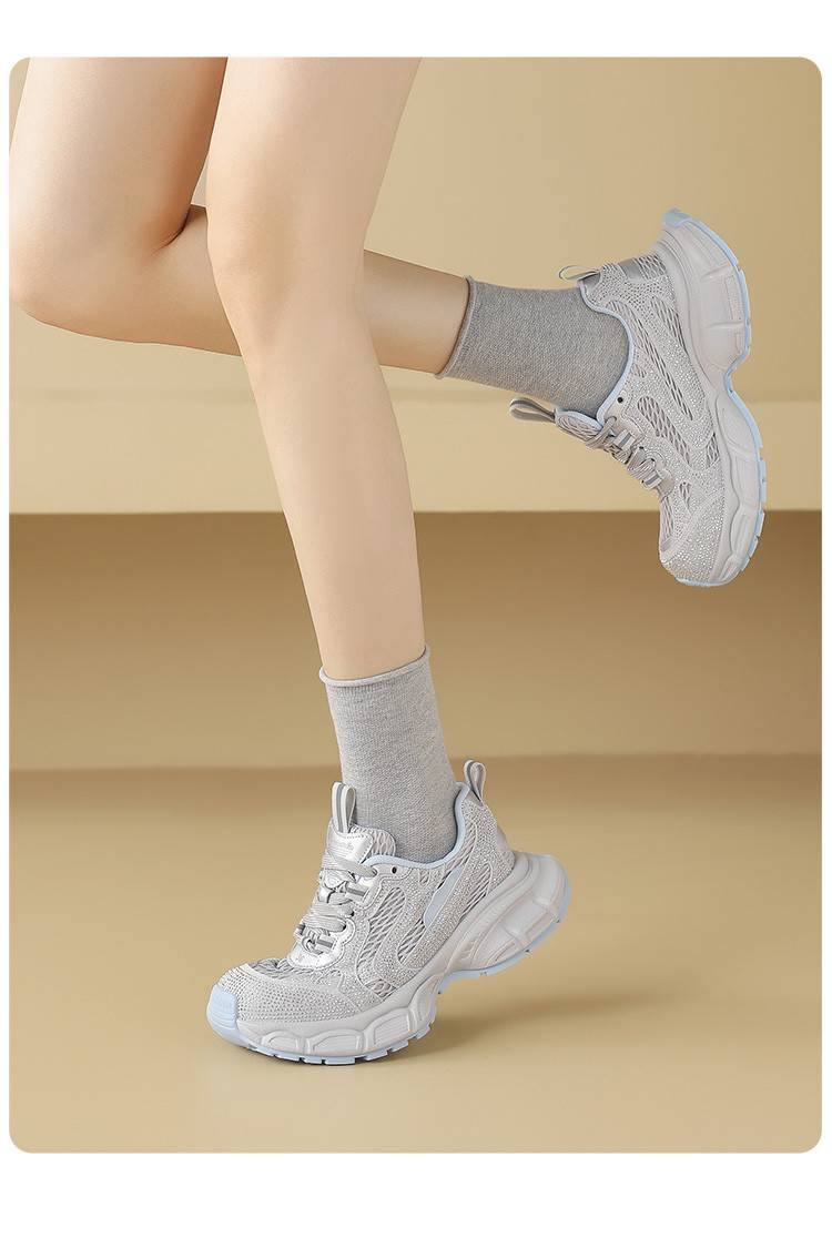 Cameido Women's Silver Ultra-Fine Round-Toed Casual Shoes For Daily Commuting_voghion.com