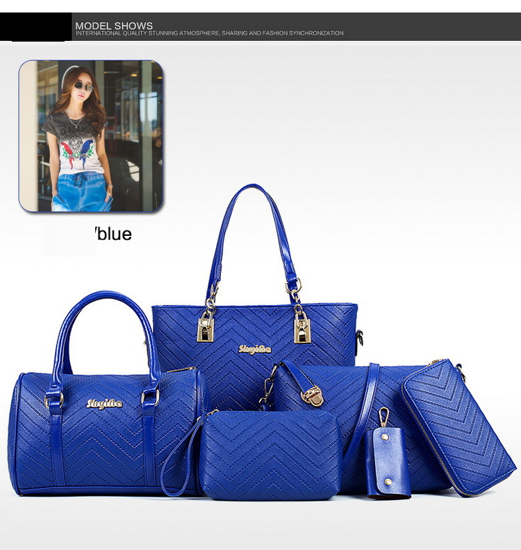 Bolsa feminina de outono e inverno, versão da tendência da moda, conjunto de seis peças para mãe e filho, bolsa de um ombro, transversal versátil, lote misto_voghion.com