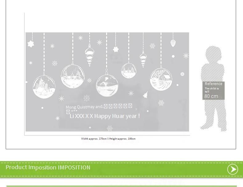 Pegatinas navideñas para ventanas, grandes copos de nieve de Papá Noel para puertas y paredes de cristal, decoraciones navideñas de PVC (60 x 90 cm, blancas)_voghion.com