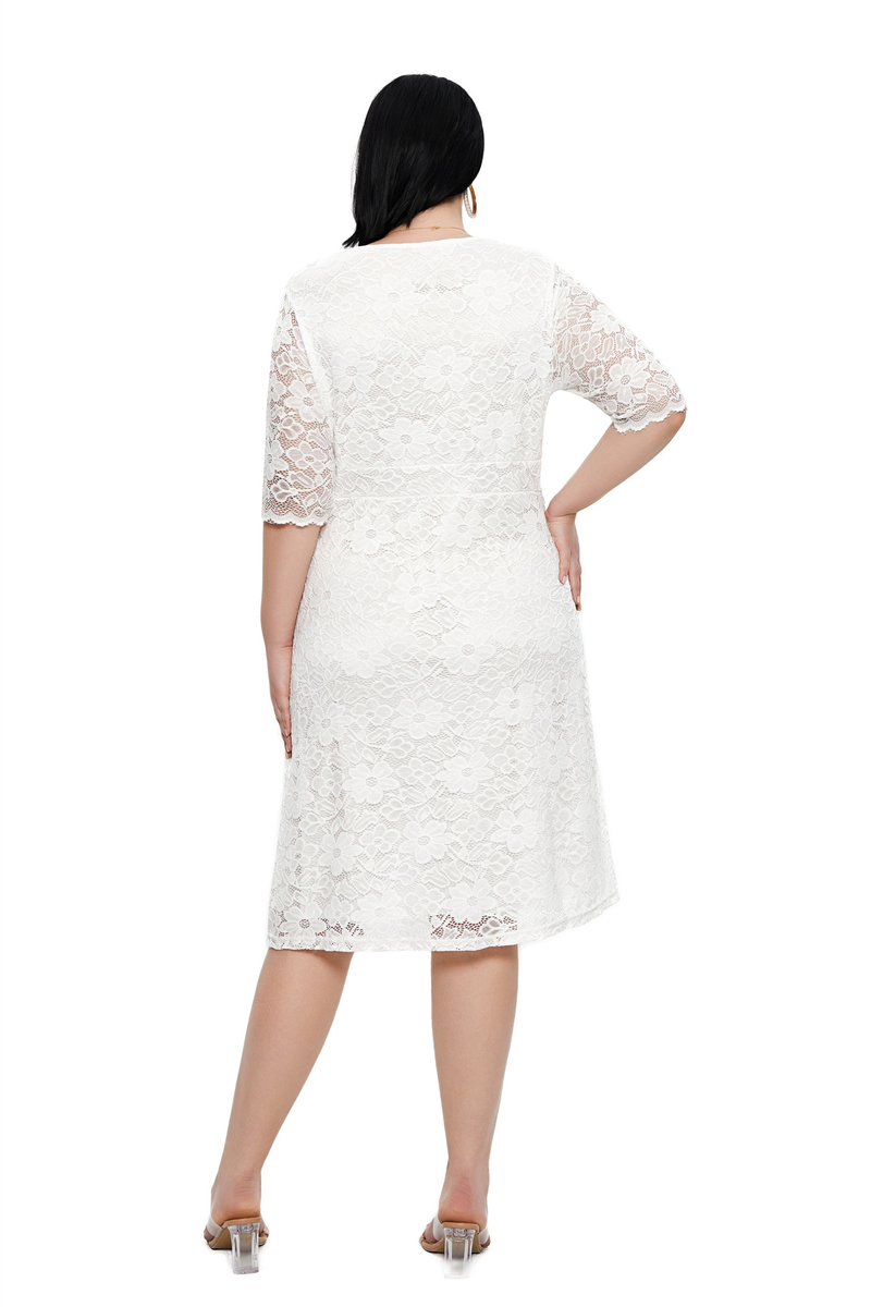 2023 New Evening Dress Short Lace Plus size Dresses_voghion.com