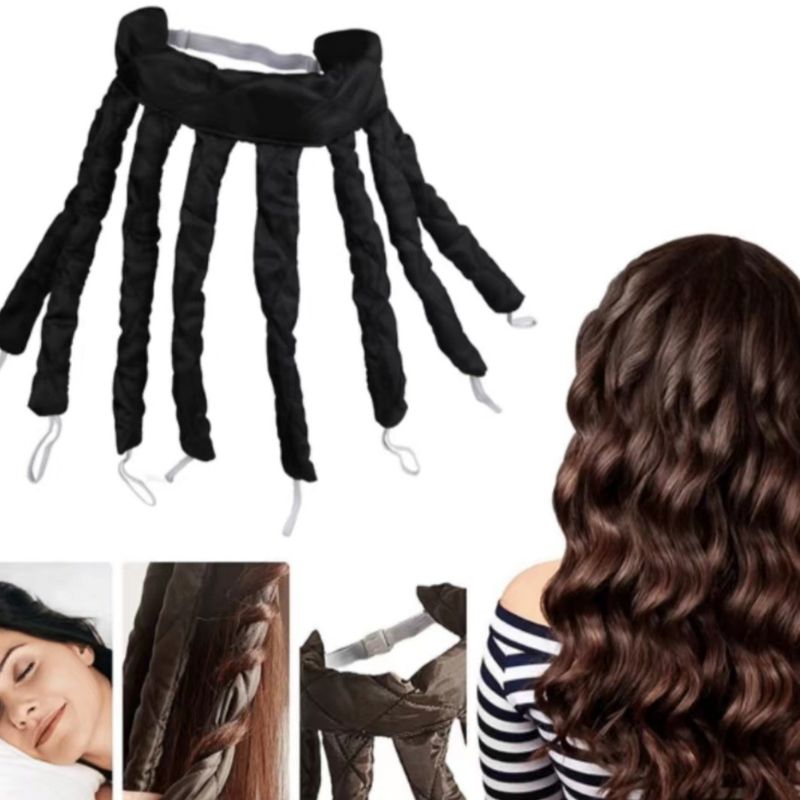 Hitzefreier Lockenwickler, Klett-Lockenstab Octopus Lazy Curling Hair schadet dem Haar nicht Schlaf-Lockenwickler Big Wave Curling Batch_voghion.com