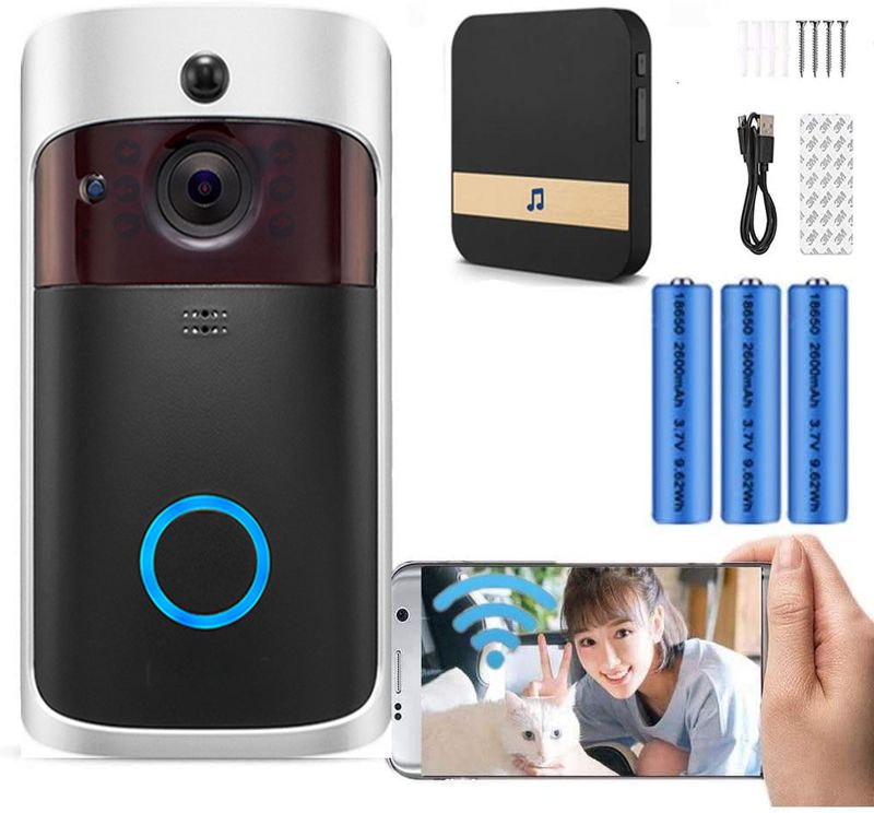 Video Camera HD WiFi Doorbell Wireless Operated Motion Detector Audio & Speaker Night Vision For IOS&Android_voghion.com