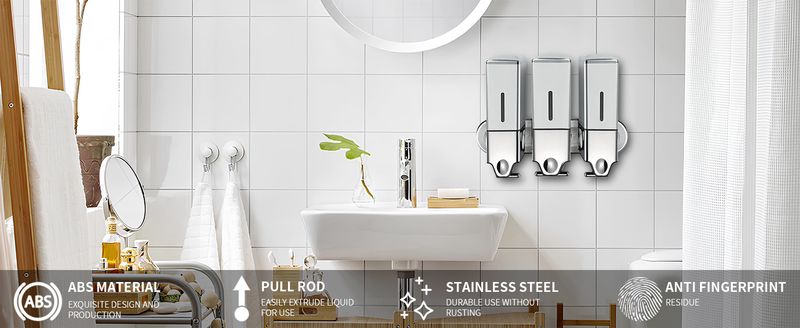 RYYD No-Drill Dispenser 3-Pack - 500ml|Shampoo/Soap|EU_voghion.com