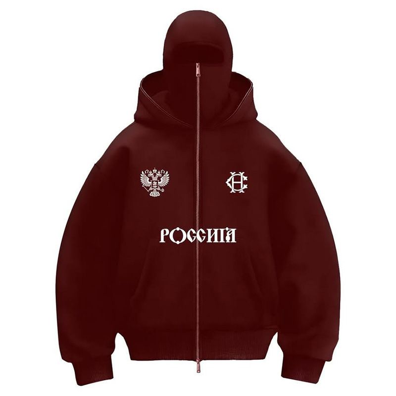 Felpa con cappuccio da uomo alla moda, con doppio cappuccio in velluto, dal design unico, autunno e inverno, nuova felpa da uomo dello stesso stile, ampia, Y2K_voghion.com