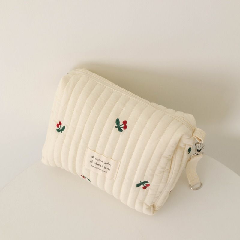 Borsa per pannolini in cotone Ins per passeggino Borsa appesa Articoli per bambini Pannolino Caddy Organizer Borsa per mamma Cerniera Carino Donne Borse per il trucco Bambini_voghion.com