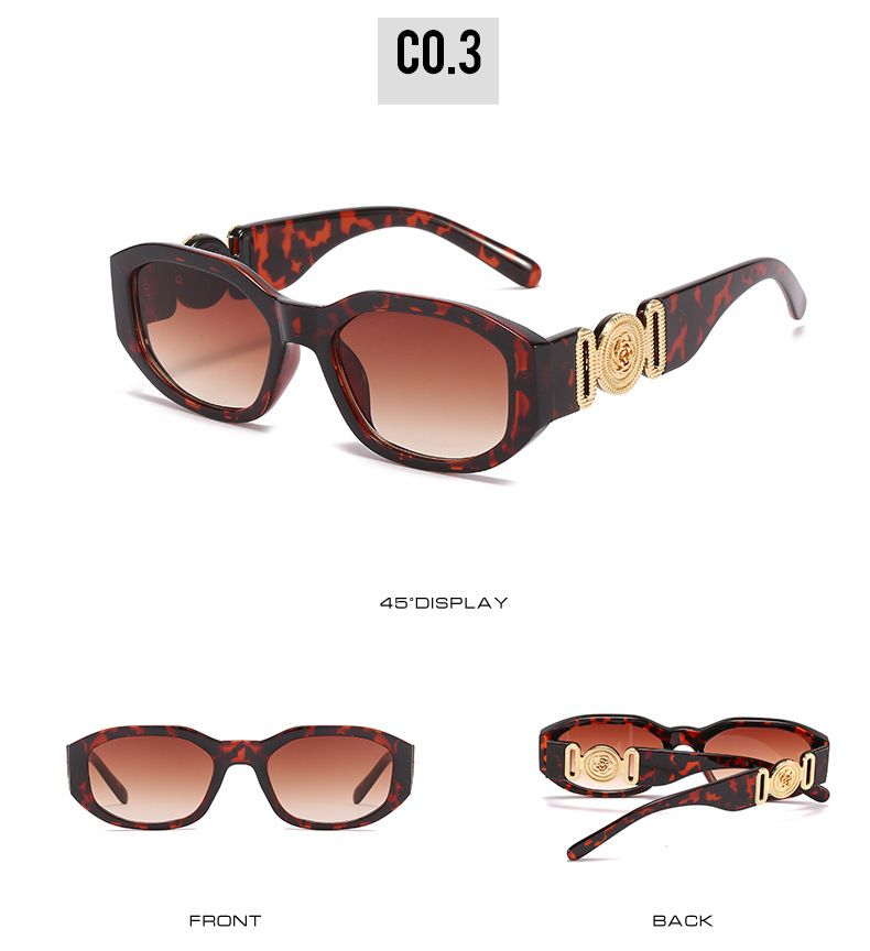 Two Circles New Small Square Frame Head Decoration Sunglasses Personality Trend Polygon Glasses_voghion.com