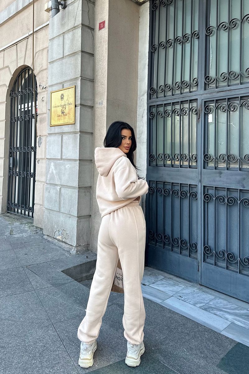 Women's Casual Hooded Sweatshirt & Jogger Set - Long Sleeve Pullover Hoodie With Pockets & Comfortable Lounge Pants ( Streetwear, Autumn Winter)_voghion.com