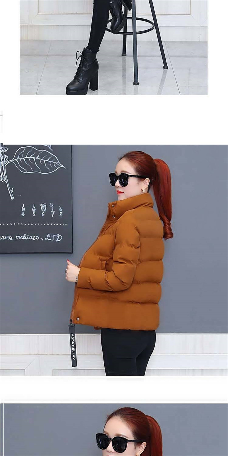 2023 Höst Vinter Parka Jacka Dam Fritidsöverdelar Dam bomullsvadderade Kläder Kort Löst Mode Vildrock Kvinna_voghion.com