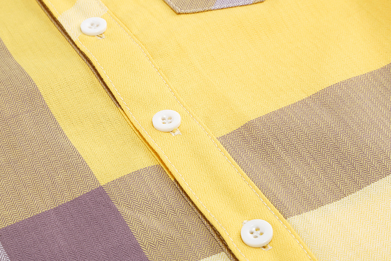 Camisa para niño primavera 2025 nueva a cuadros de moda elegante para niños pequeños de algodón puro traje de verano_voghion.com
