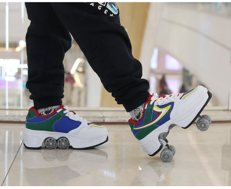 Cross Border Running Shoes Roller Skates Deformation Shoes Wheel Shoes Roller Skates Four Wheel Roller Skates_voghion.com