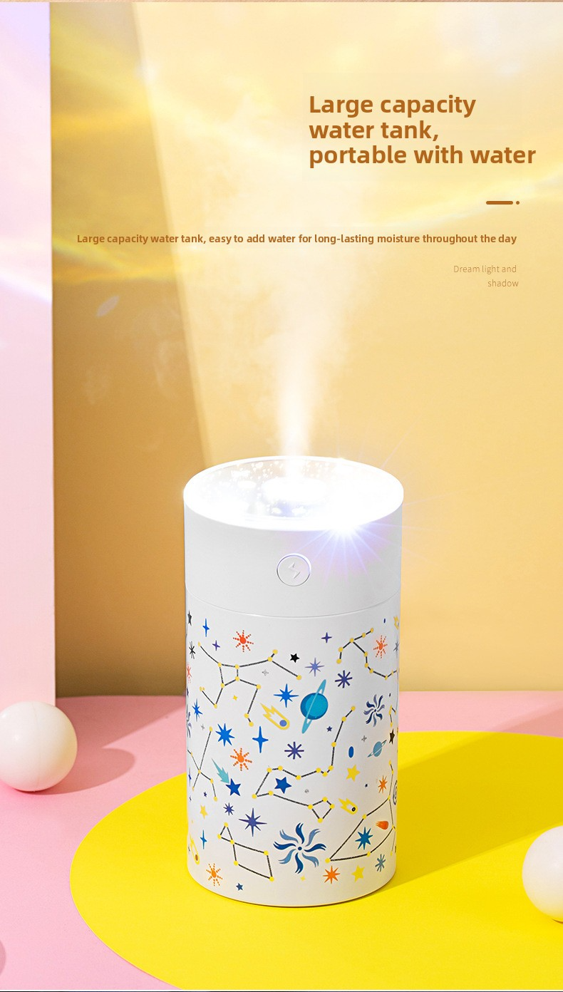 Umidificatore a proiezione di stelle galattiche – Diffusore di aromaterapia alimentato tramite USB con 3 pellicole stellari intercambiabili, serbatoio da 250 ml e LED a 7 colori | Ultra silenzioso_voghion.com