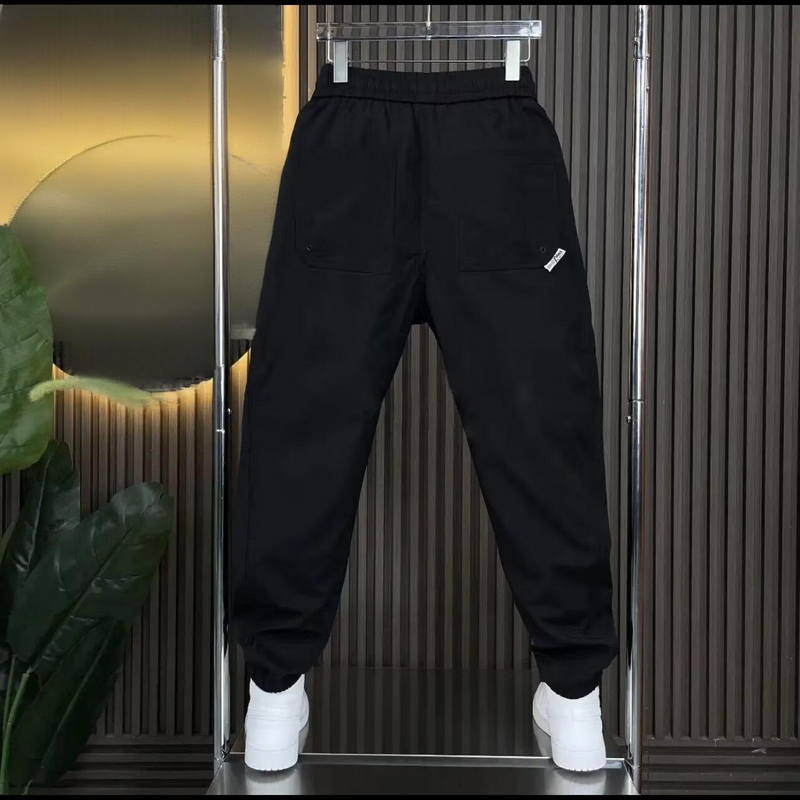 Men's Clothing Stylish Jogger Pants With Contrast Stitching, Relaxed Fit, Lightweight & Breathable Cotton Blend, Elastic Cuffs, Available In Grey_voghion.com