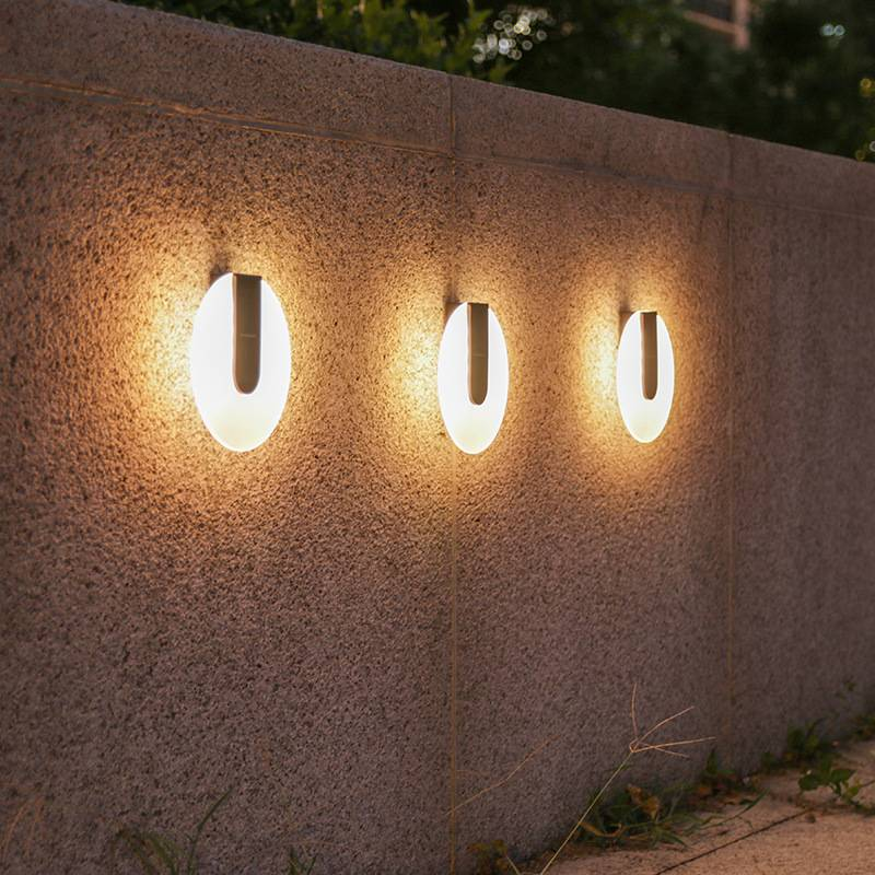 Zonne-wandlamp voor buiten, waterdicht, landschapstuindecoratie, LED-acryl wandlamp voor patio, terras, pad, sfeerverlichting_voghion.com