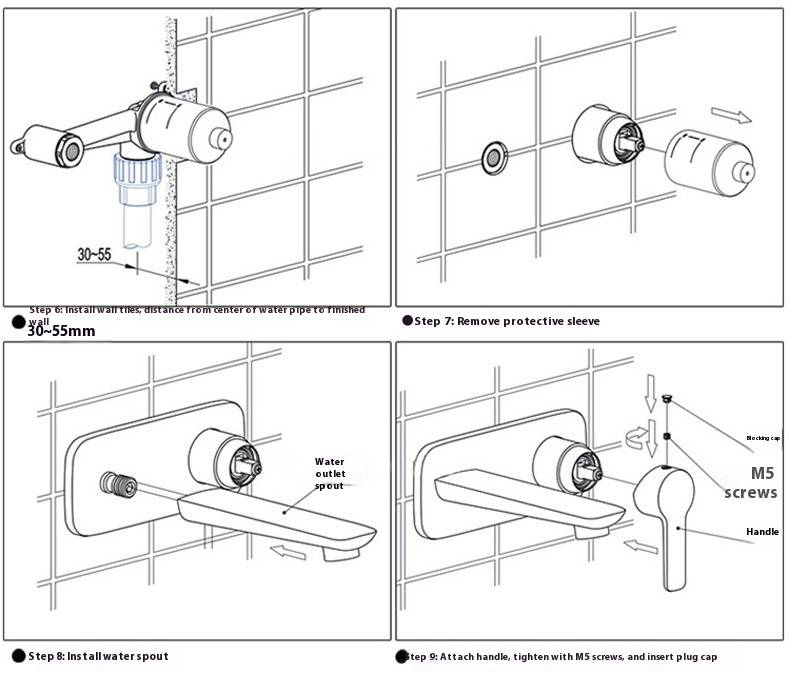 Wall-Mounted Basin Mixer Tap – Thermostatic Bathroom Faucet For Vanity/Sink (Hot & Cold Water, Chrome/Matte Black/Gunmetal/Gold, Ceramic Cartridge)_voghion.com