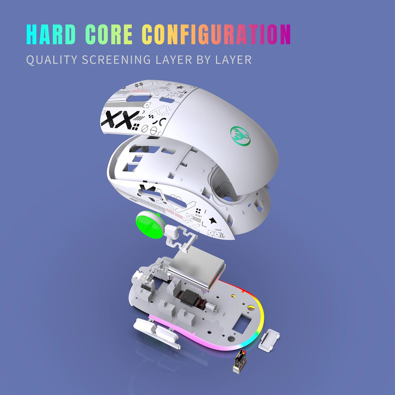 3 režiimiga Bluetoothi mängude taaslaetav 2,4G USB juhtmeta RGB taustavalgustusega hiir iPadi tahvelarvuti sülearvutile_voghion.com