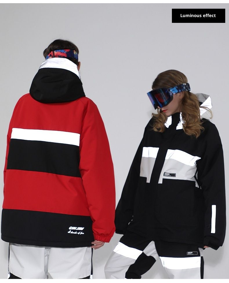 001 001 2021 Nuovo sci da donna, caldo, imbottito, impermeabile, doppia tavola, attrezzatura Internet Celebrity, snowboard riflettente alla moda_voghion.com