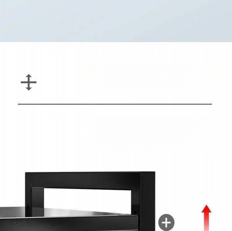 Kitchen Thickened Extendable Microwave Rice Cooker Oven Household Double-layer Carbon Steel Storage Rack_voghion.com