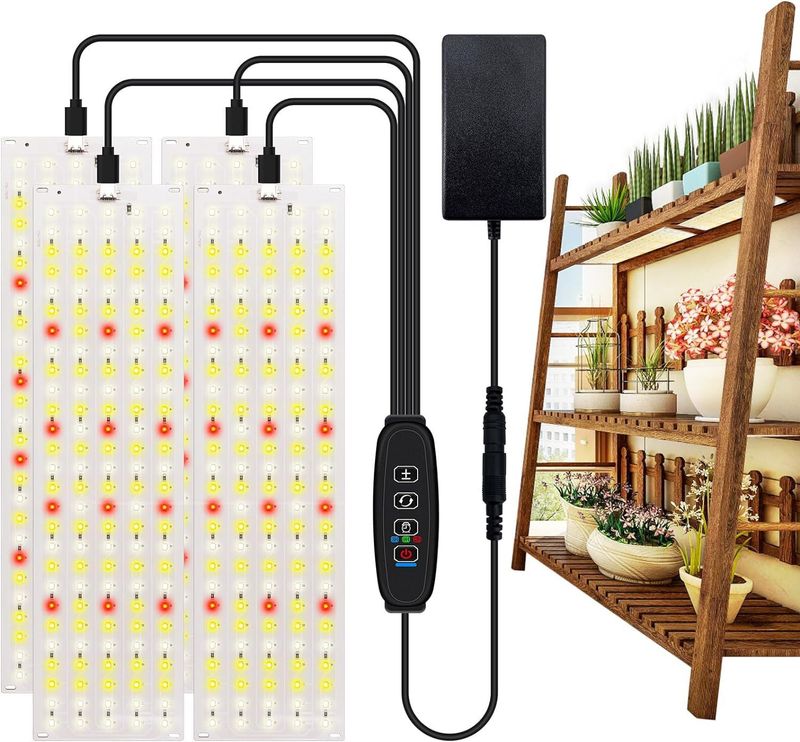 LED Plant Growth Supplementary Light Seedling Indoor Planting Full Spectrum LED Panel Light_voghion.com