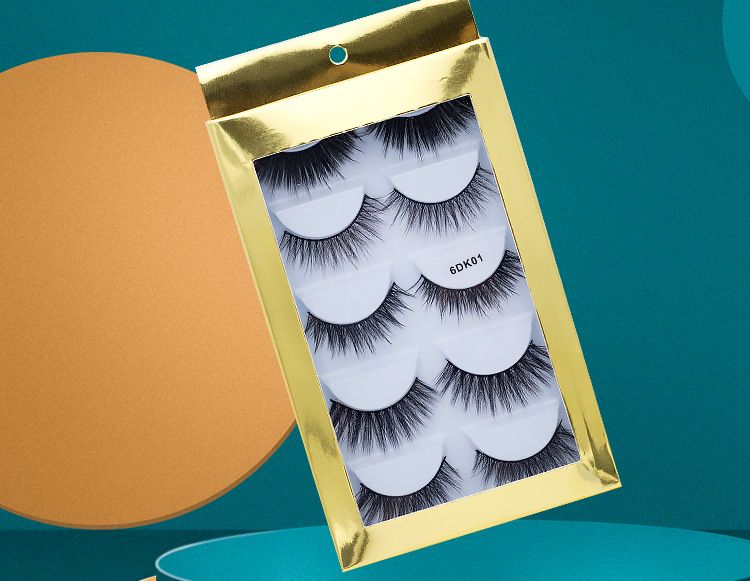 Lash extension set Multi-layer stereoscopic fiber false eyelashes 5 pairs of natural thick eyelashes slim long curling false eyelashes_voghion.com