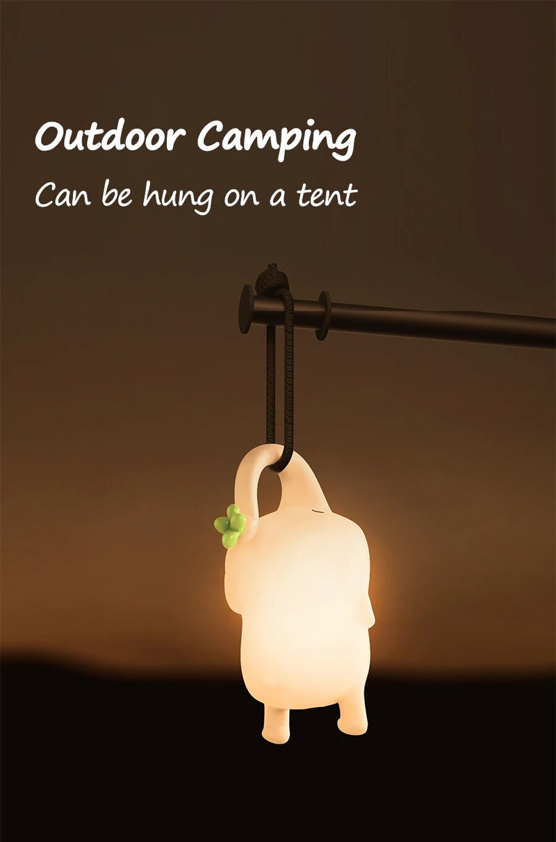 Kinderen siliconen nachtlampje schattige olifant baby dimbaar getimede slaapnachtlamp voor nachtkastje slaapkamer decoratie cadeau verjaardag_voghion.com