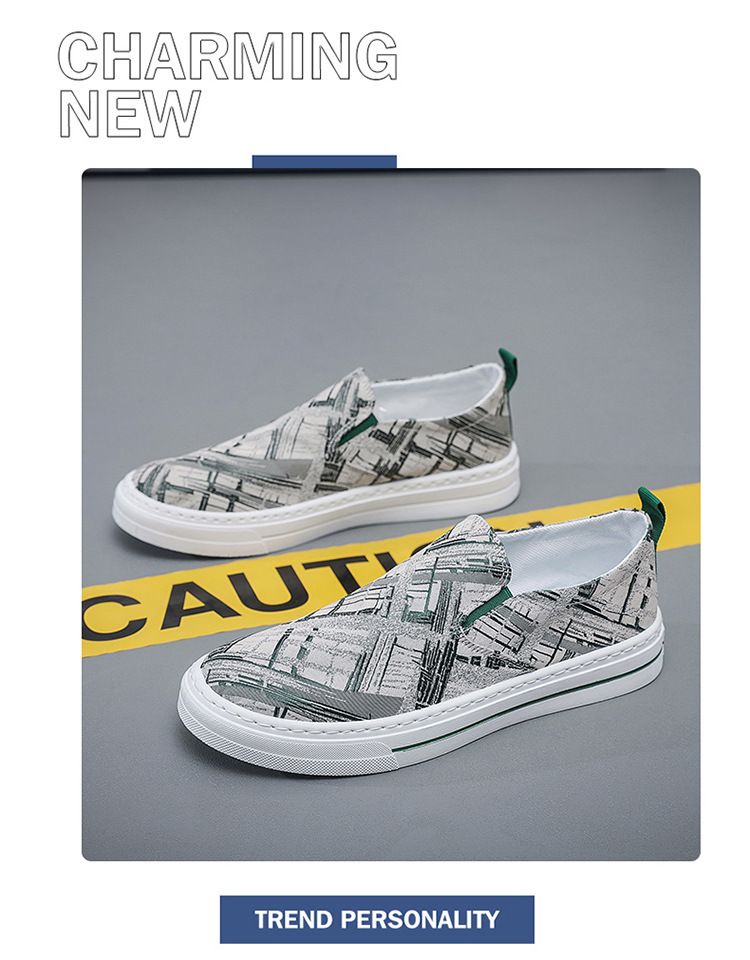 Scarpe da ginnastica casual da uomo, nuove, traspiranti, in tela, stile coreano, versatili e alla moda, slip-on e pigre_voghion.com