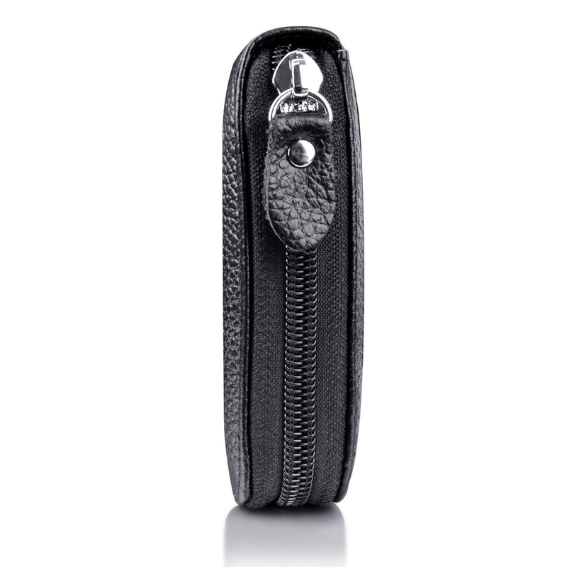 Wallet For Men Credit Card Holder RFID Blocking Zipper Pocket Purse For Men Rfid Man Wallet_voghion.com