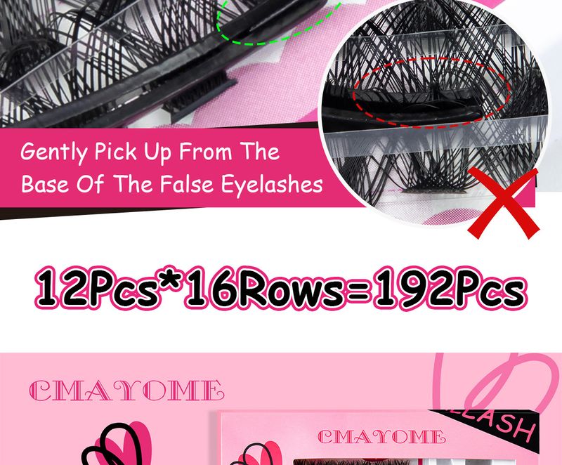 European and American cross border single cluster D curved hair false eyelashes exquisite gift box set DIY segmented natural thick eyelashes_voghion.com