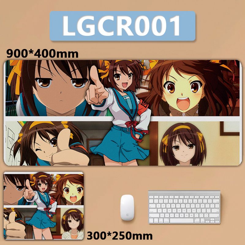 Unbeatable Quality Head The Melancholy Of Haruhi Suzumiya Disappear Long Door Youxi Oversized Overlocked Mouse Pad_voghion.com