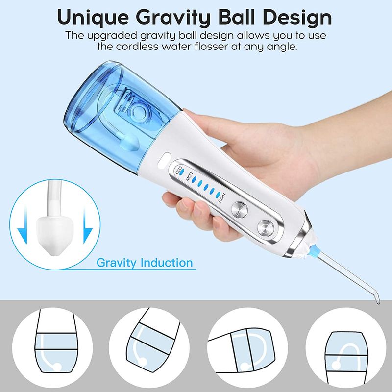 2022 Irrigatore orale ricaricabile USB portatile aggiornato idropulsore a getto d'acqua per spa dentale_voghion.com