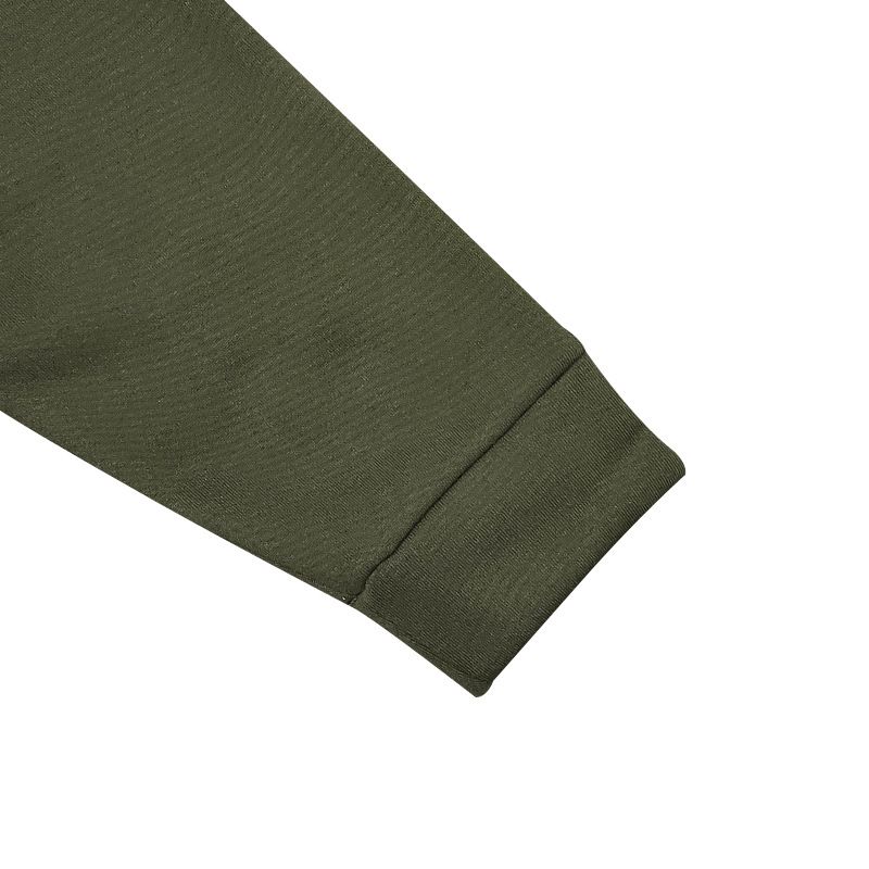 Men's Clothing New Long Sleeved Stand Up Collar Casual Pullover Hooded Half Zip Block Plus Velvet Sweatshirt_voghion.com