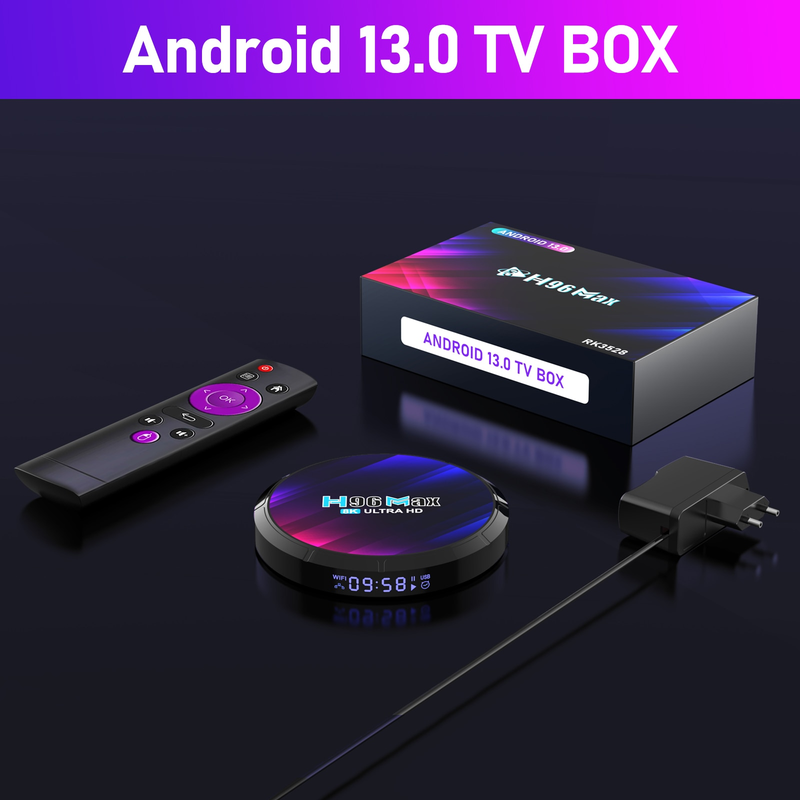 Android TV Box H96MAX RK3528 4GB RAM 64GB ROM Android Box Support 2.4G/5.8G WiFi6 BT5.0 4K Video Set Top TV Box_voghion.com