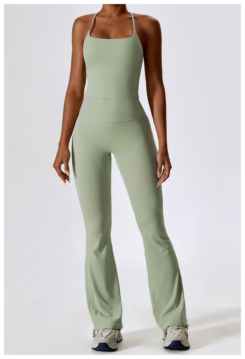 Spring Shockproof Bare Sensation Yoga Outfit Quick-Dry Tight-Fitting Fitness Wear Casual Sports Set Women's New Slimming_voghion.com