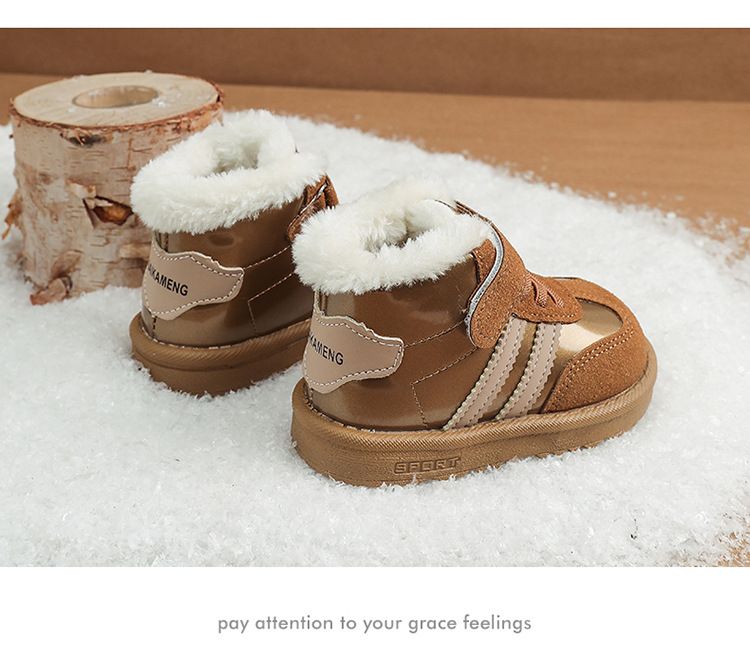 15-30 Taglie 2024 Inverno Nuova Neve con Fodera in Pile, Stivali Caldi Spessi per Ragazzi e Ragazze, Scarpe Sportive Grandi in Cotone_voghion.com