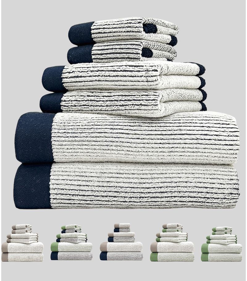 Handtuch aus reiner Baumwolle der Klasse A, Badetuch, quadratisches Handtuch, sechsteiliges Set, Gesichtshandtuch aus reiner Baumwolle, weich und saugfähig_voghion.com