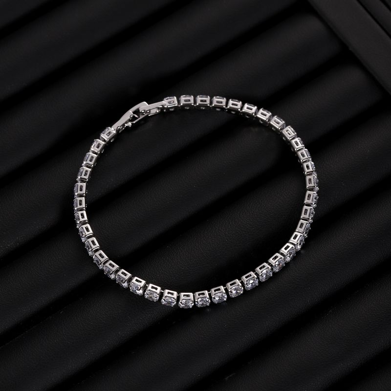 Moderigtig 4 mm zirkon armbånd med justerbar længde og udtrækkelig længde, matchende tenniskæde_voghion.com