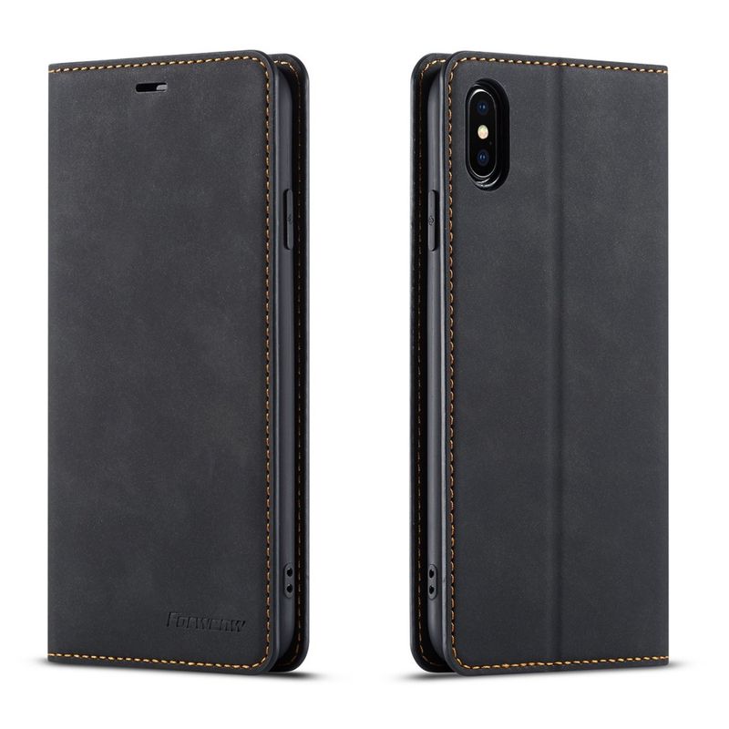 Étui portefeuille fin en cuir suédé pour iPhone 11 12 13 14 15 16 17 Pro Max Mini XR XS 8 7 6 Plus SE 2020 5S_voghion.com