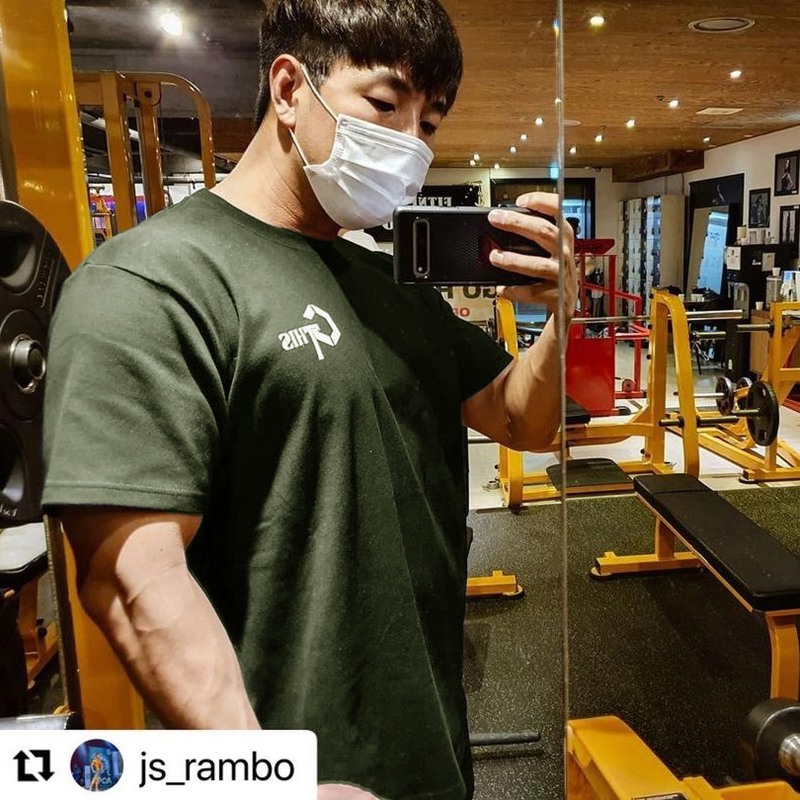 Muscle Summer New Men's Sports Running Fitness Roll Iron Training T-shirt coreana a maniche corte oversize taglia ampia_voghion.com