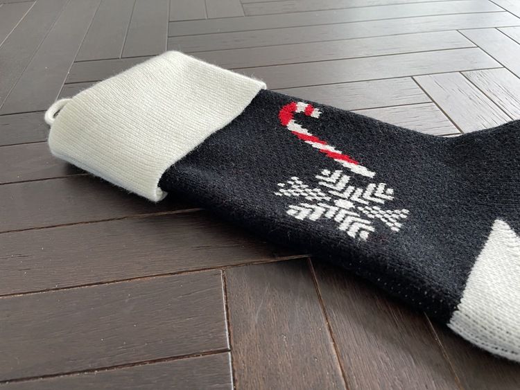 Plush Decorative Knitted Christmas Socks Pendant Cane Candy Snowflake Gift Bag_voghion.com