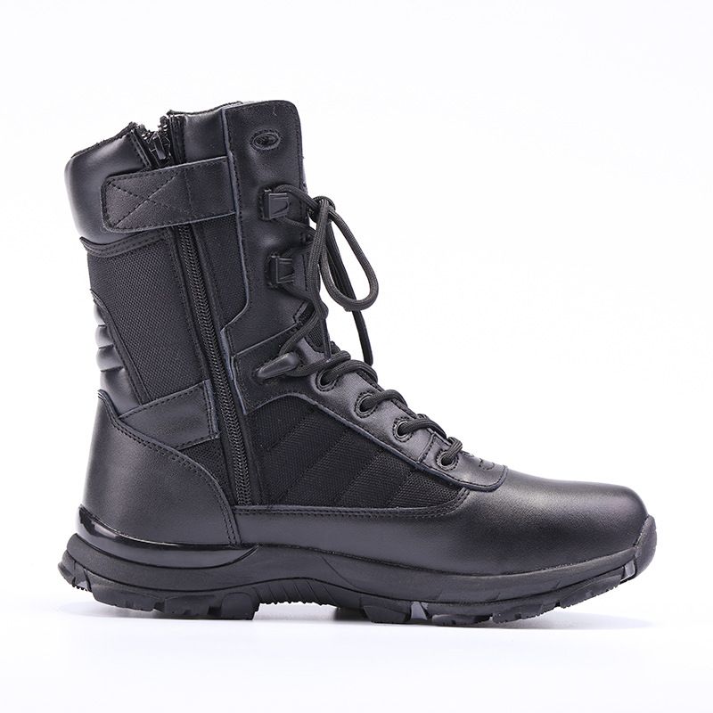 Black Combat Boots Flying Tiger Boots High-top Autumn And Winter Breathable Tactical Boots Men's Training Shoes_voghion.com