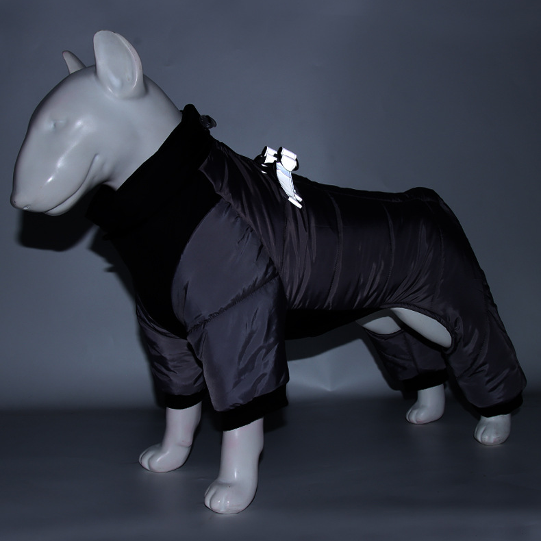Hundekleidung Herbst und Winter reflektierende wasserdichte Welpen-Daunenjacke Winter dicke Vierbeiner-Kleidung Haustier-Baumwollkleidung_voghion.com