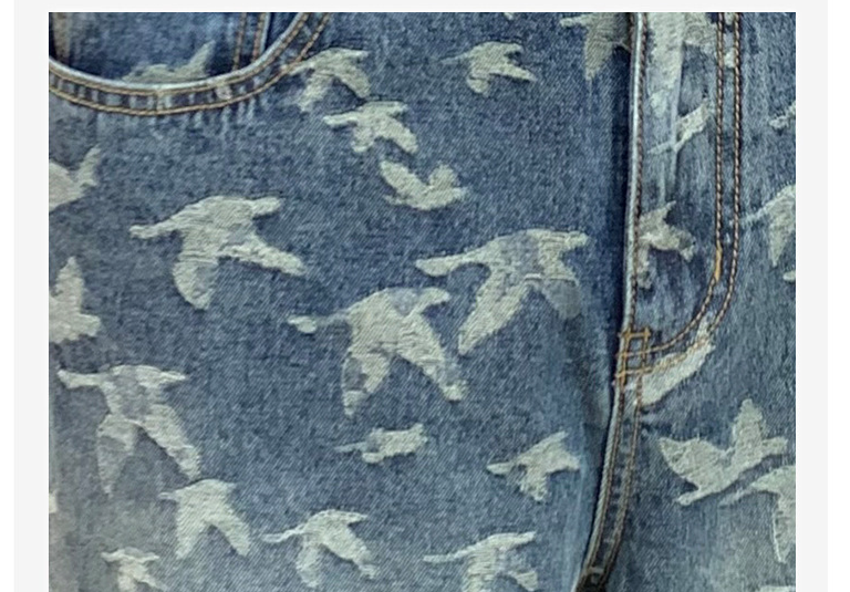 Moške hlače iz žakardovega denim kroja, ravne, z vezenim, ohlapnim vzorcem, modne modre kavbojke za brisanje_voghion.com