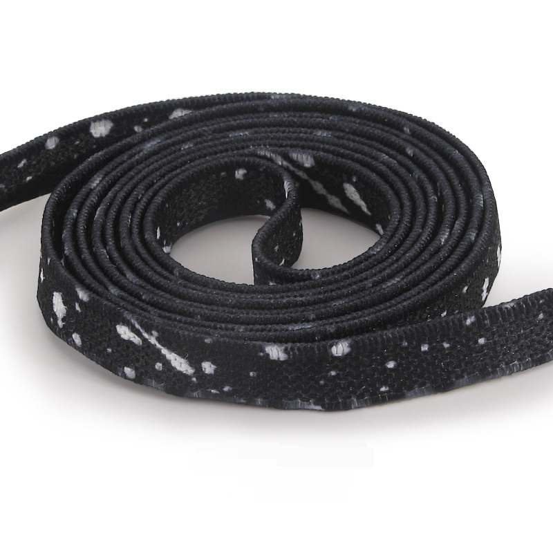 Accessori per scarpe lacci piatti corda lacci elastici a pois bianchi e neri_voghion.com
