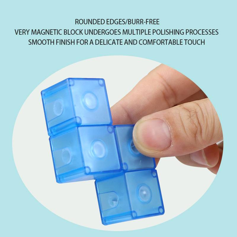 Kreatives, vielgestaltiges DIY-Magnetwürfel-3D-Puzzle-Set aus Kunststoff – Magisches 3D-Magnet-Lernspielzeug und Zauberwürfel_voghion.com