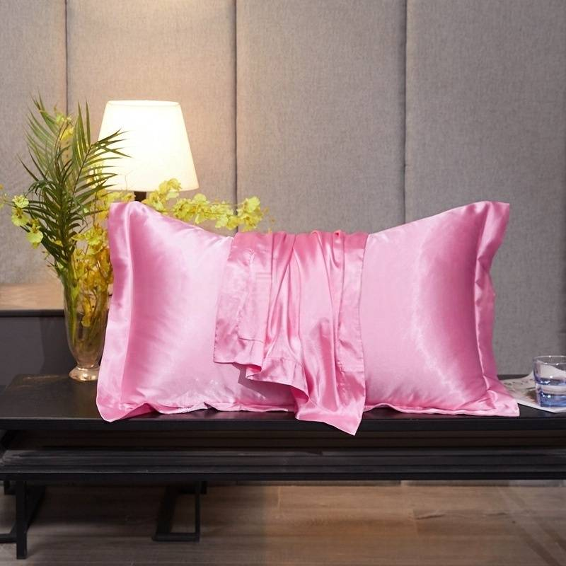 Seiden-Satin-Kissenbezug-Set (2er-Pack) – Kühlend und glatt, doppelseitig für die Haar- und Hautpflege_voghion.com