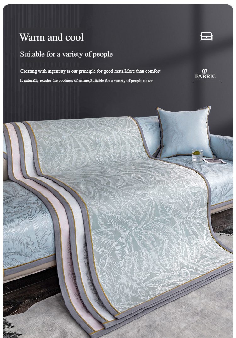 Luxe kussen van ijszijde voor op de bank - Koel in de zomer en geschikt voor alle seizoenen (ademend, antislip, modern design)_voghion.com