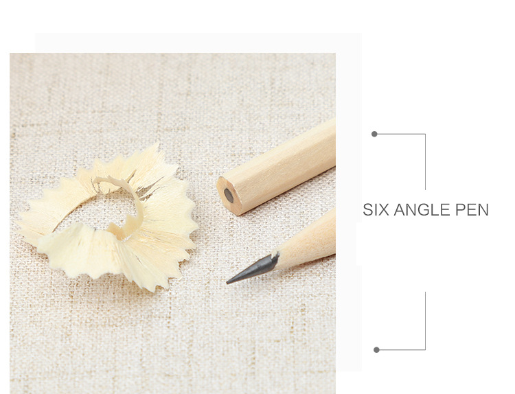 Lápices hexagonales de madera natural, paquete de 50 lápices HB al por mayor para niños y estudiantes, útiles escolares de escritura suave con opción de grabado._voghion.com