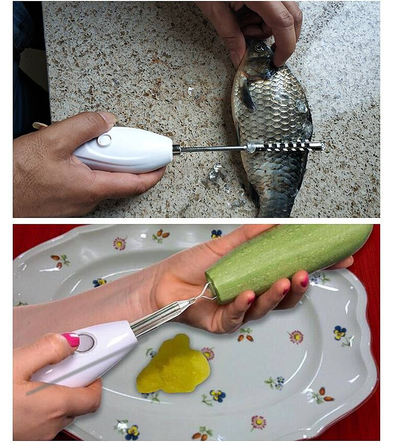 Multifunctional Fruit And Vegetable Corer, Rechargeable Fish Scale Scraper, Electric Portable Hole Digger, Small Egg Beater_voghion.com