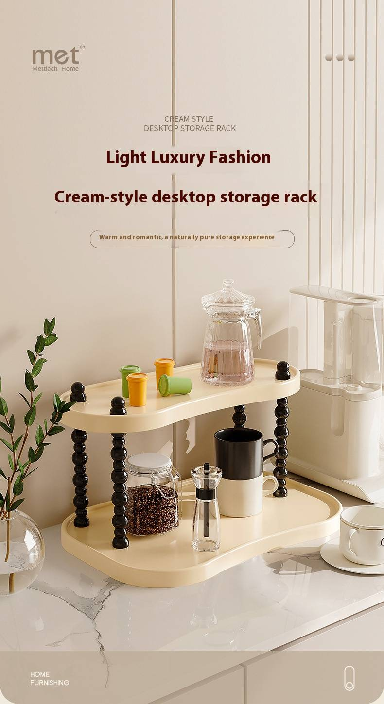 Multi-Functional Desktop Organizer – 2-Tier & 3-Tier Cup & Utensil Holder For Kitchen, Office, Bathroom (Round/Square/Wide, White)_voghion.com