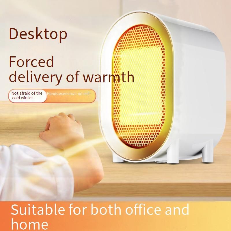Compact Ceramic PTC Space Heater - 1200W Fast Heating, 2-Temperature Settings, Tip-Over Protection, Energy-Efficient Desktop Warmer_voghion.com